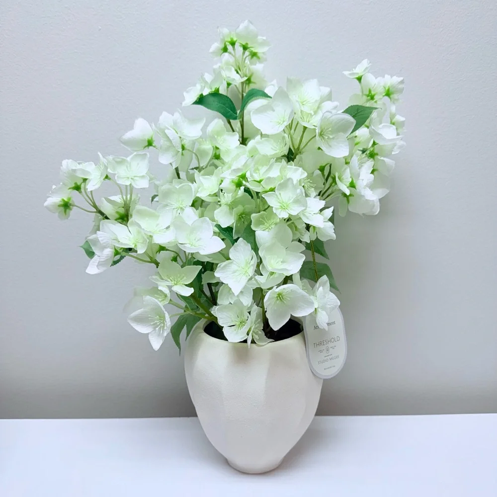 New Cream Hydrangea Arrangement w/ vase by Threshold™ designed with Studio McGee